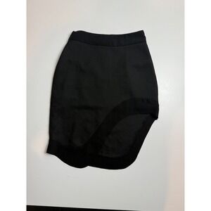 BLQ Black Mini Skirt Asymmetrical‎ Hem Party Cocktail Size 0